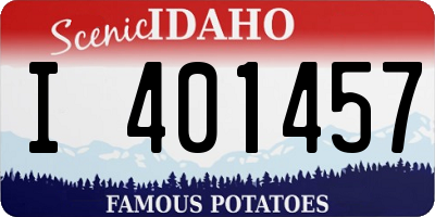 ID license plate I401457