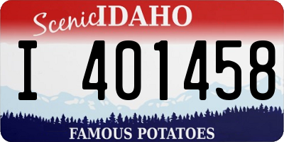 ID license plate I401458