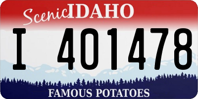 ID license plate I401478