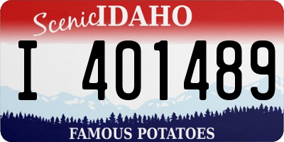 ID license plate I401489