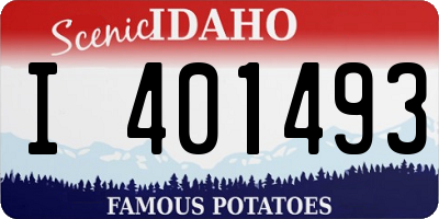 ID license plate I401493