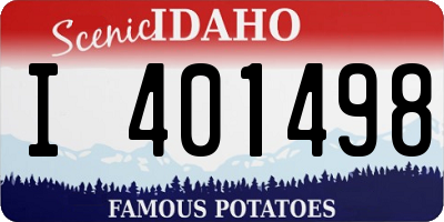 ID license plate I401498