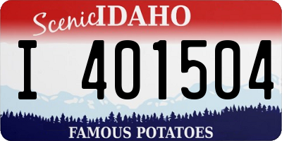 ID license plate I401504