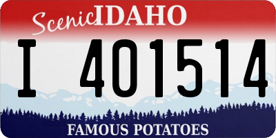 ID license plate I401514