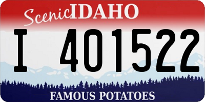 ID license plate I401522