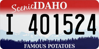 ID license plate I401524