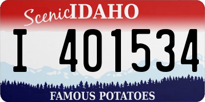 ID license plate I401534