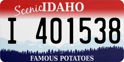 ID license plate I401538