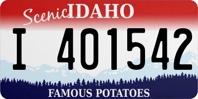 ID license plate I401542
