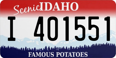 ID license plate I401551