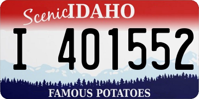 ID license plate I401552