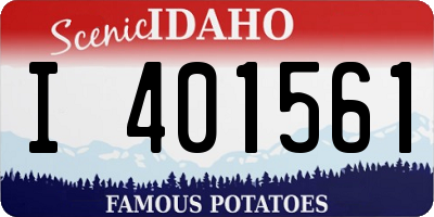 ID license plate I401561