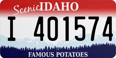 ID license plate I401574