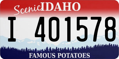 ID license plate I401578