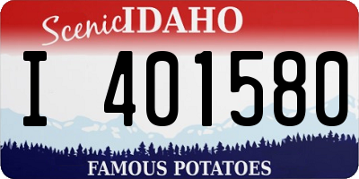 ID license plate I401580