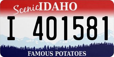 ID license plate I401581