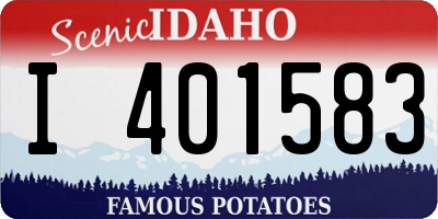 ID license plate I401583