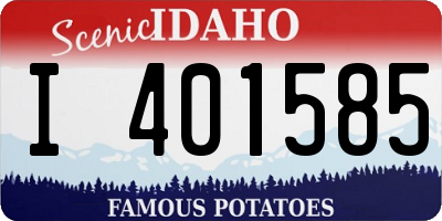 ID license plate I401585