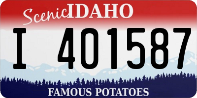 ID license plate I401587