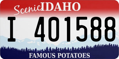 ID license plate I401588