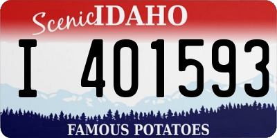 ID license plate I401593