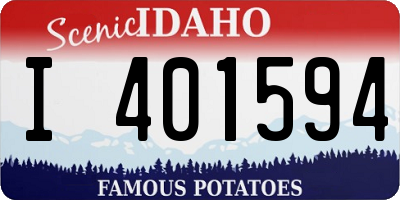 ID license plate I401594