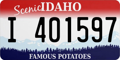 ID license plate I401597