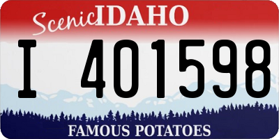 ID license plate I401598