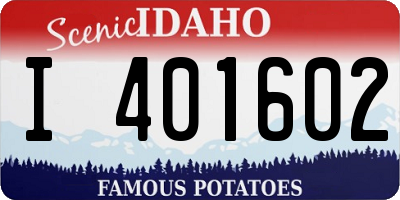 ID license plate I401602