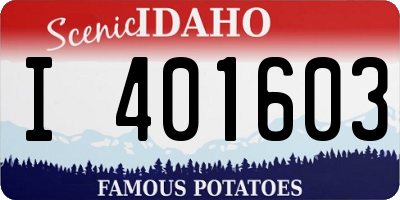 ID license plate I401603