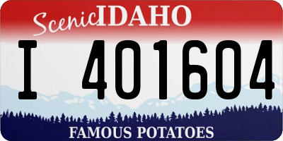 ID license plate I401604