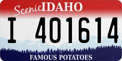ID license plate I401614