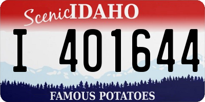 ID license plate I401644