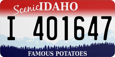 ID license plate I401647