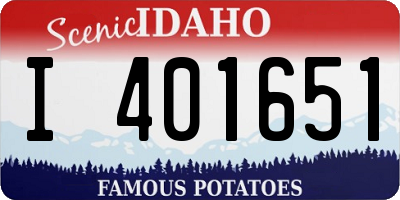 ID license plate I401651