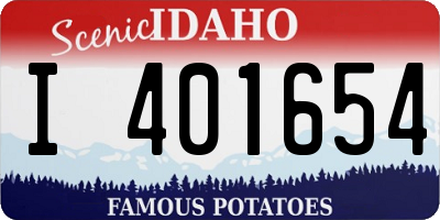 ID license plate I401654