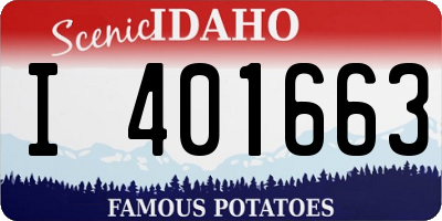 ID license plate I401663