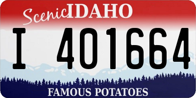 ID license plate I401664