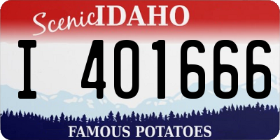 ID license plate I401666
