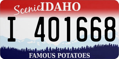 ID license plate I401668