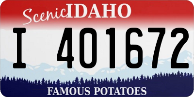 ID license plate I401672