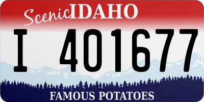 ID license plate I401677