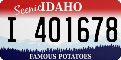 ID license plate I401678