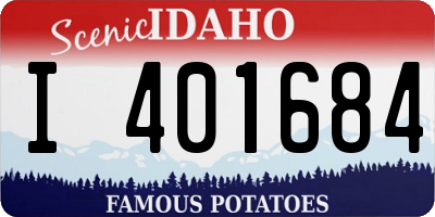 ID license plate I401684