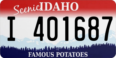 ID license plate I401687