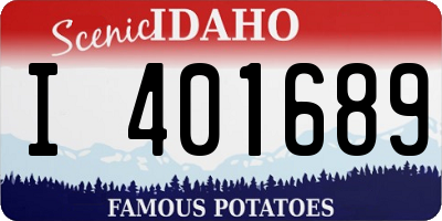 ID license plate I401689