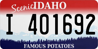 ID license plate I401692