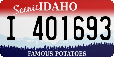 ID license plate I401693
