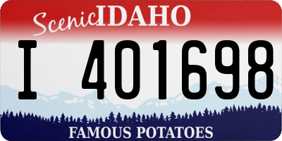 ID license plate I401698