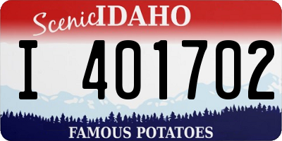 ID license plate I401702